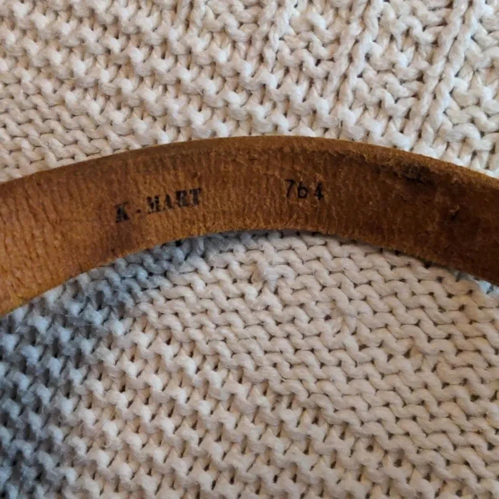‎Vintage leather belt with Chambers buckle